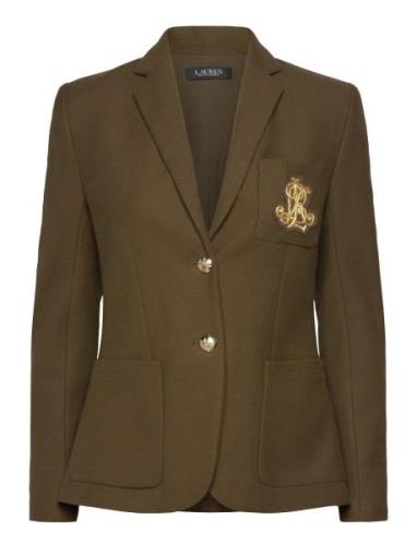 Lauren Ralph Lauren Bullion Jacquard Blazer Khaki Green