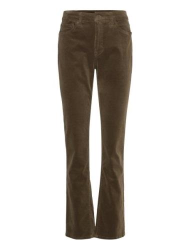 Lauren Ralph Lauren Stretch Corduroy Mid-Rise Straight Pant Grön