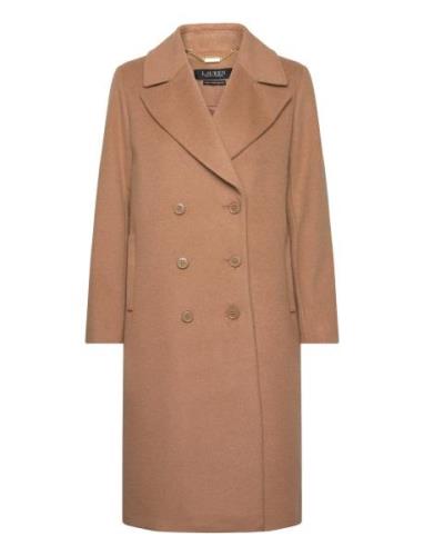 Lauren Ralph Lauren Wool-Blend Double-Breasted Coat Beige