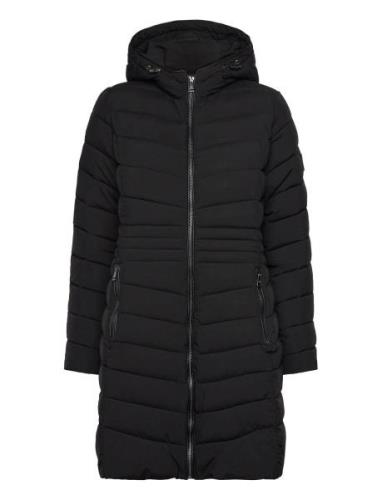 Lauren Ralph Lauren Chevron-Quilted Hooded Jacket Svart