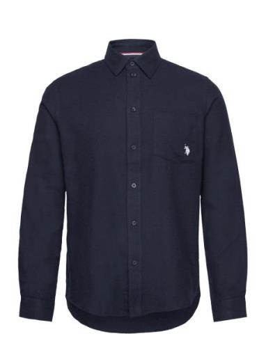 U.S. Polo Assn. Kim Reg Flannel Uspa M Shirt Marinblå