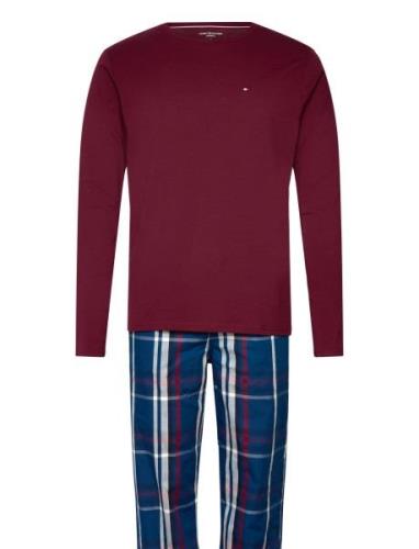 Tommy Hilfiger Ls Pj Set Woven - Boxed Burgundy