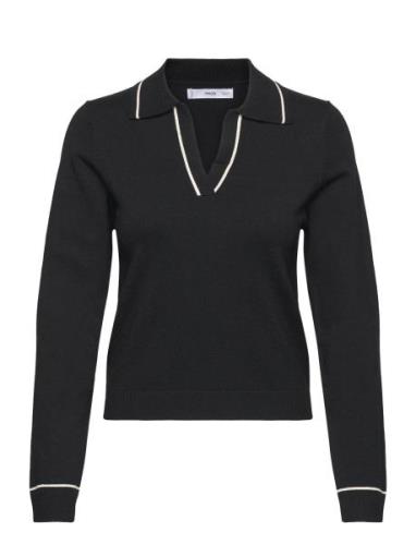 Mango Polo-Neck Knitted Sweater Svart