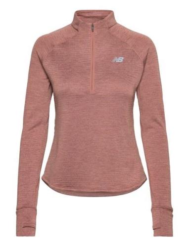 New Balance Athletics Heat Grid Half Zip Brun