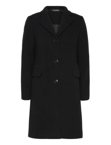 Lauren Ralph Lauren Wool-Blend Herringb Coat Svart