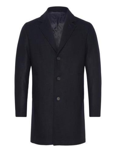 Mango Lightweight Recycled Wool Coat Marinblå