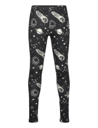 Lindex Leggings Space Aop Glow In The Svart