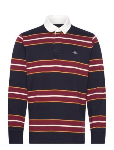 GANT Yarn Dyed Striped Heavy Rugger Marinblå