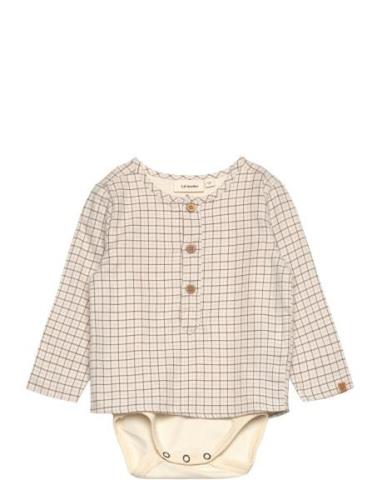 Lil'Atelier Nbmdamieno Ls Loose Body Shirt Lil Beige