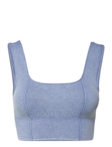 Aim´n Washed Denim Seamless Bra Blå