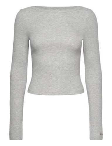 Aim´n Ease Ribbed Long Sleeve Top Grå