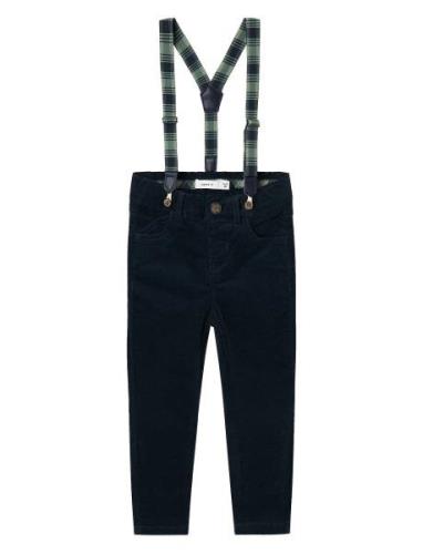 Name It Nmmryan Slim Cord Pant W Bra 9666-Yy R Marinblå