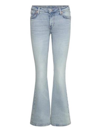 Weekday Low Flared Jeans Blå