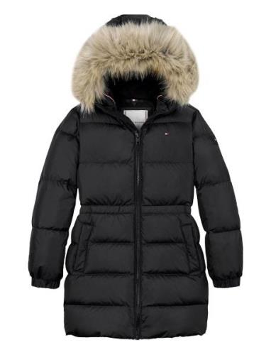 Tommy Hilfiger Long Waisted Down Jacket Svart