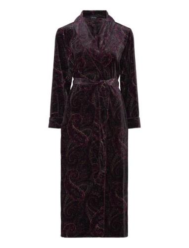 Lauren Ralph Lauren Homewear Lrl L/S Shawl Collar Long Robe Burgundy