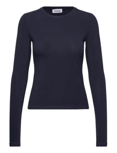 Weekday Slim Fitted Long Sleeve Marinblå