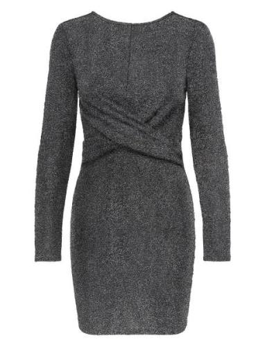 ONLY Onlqueen L/S Glitter Twist Dress Jrs Grå