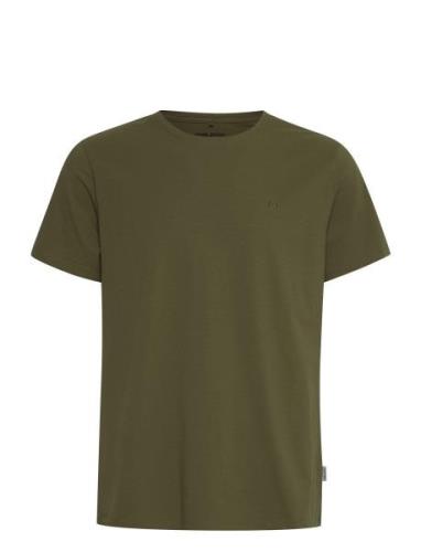 Blend Bhdinton Logo Tee Crew Regular Fit Khaki Green