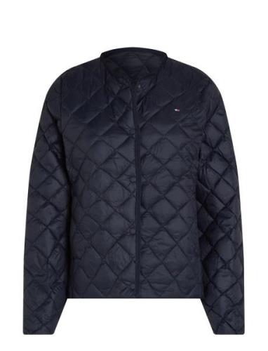 Tommy Hilfiger Lw Down Quilted Collarless Jkt Marinblå