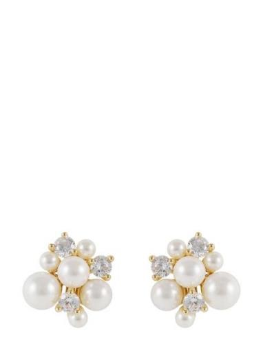 SNÖ Of Sweden Mayfair Irregular Pearl Ear G/White - Guld