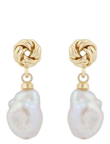 SNÖ Of Sweden Soap Pearl Short Ear G/White - Guld