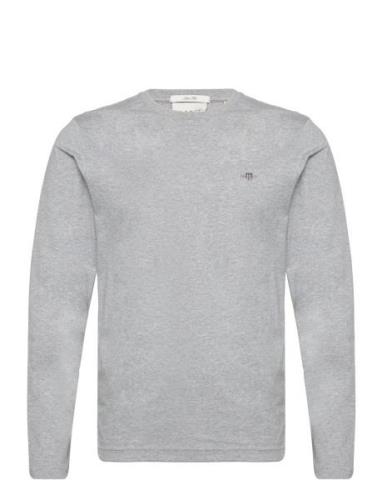 GANT Slim Shield Ls T-Shirt Grå