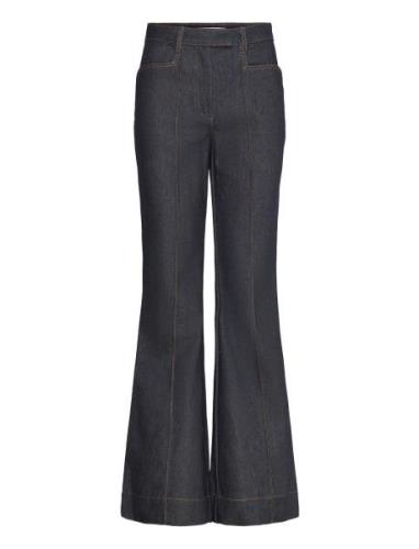 REMAIN Birger Christensen Flared Denim Pants Marinblå