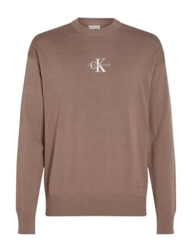 Calvin Klein Jeans Monologo Sweater Brun