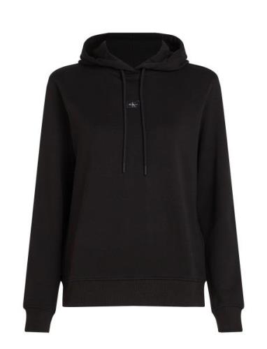 Calvin Klein Jeans Woven Label Regular Hoodie Svart