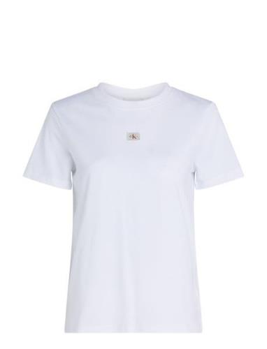 Calvin Klein Jeans Woven Label Regular Jersey Tee Vit