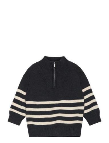 Lindex Sweater Knitted Half Zip Grå