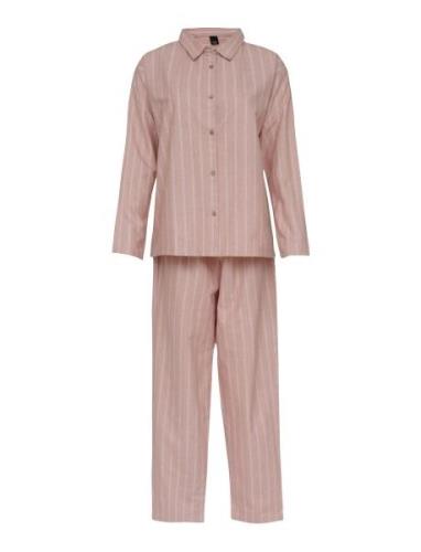 Høie Of Scandinavia Pilen Yarndyed Flannel Pyjamas Rosa