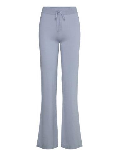 Davida Cashmere Fine Knit Flared Pants Blå