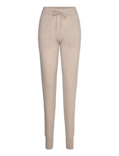 Davida Cashmere Pants Pockets Beige