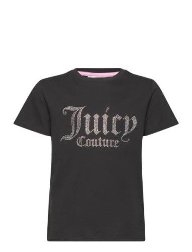 Juicy Couture Diamante Fitted Tee Svart