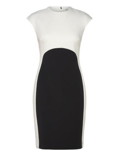 Calvin Klein Neoprene Scuba Colorblock Dress Svart