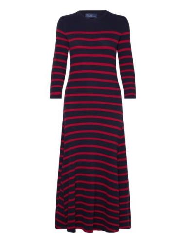 Polo Ralph Lauren Striped Waffle-Knit Dress Marinblå