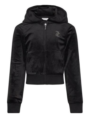 Juicy Couture Jc Diamante Zip Thru Hood Svart