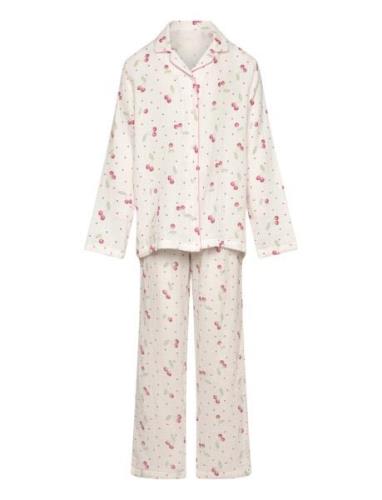 Lindex Pyjamas Set Gauze Aop Multi/patterned