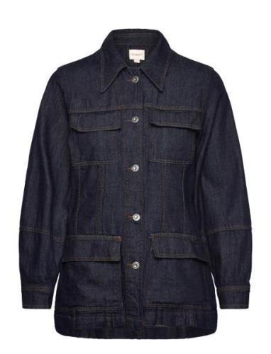 French Connection Finley Denim Jacket Marinblå