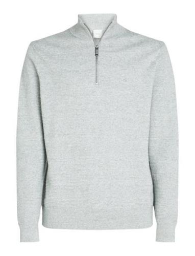 Calvin Klein Waffle Texture Q-Zip Grå