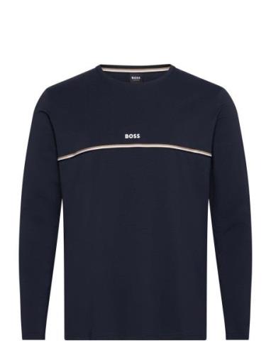 BOSS Unique Ls-Shirt Marinblå