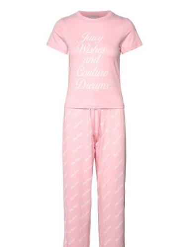 Juicy Couture Juicy Wishes Shortsleeve Pyjama Set Almond Blossom Rosa