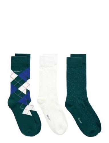 GANT Argyle Socks 3-Pack Gift Box Grön