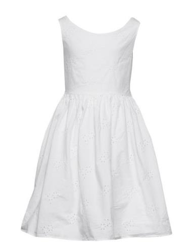 GANT D2. Broderie Anglaise Dress Vit