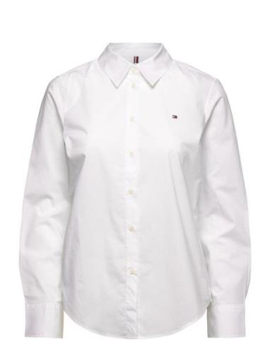 Tommy Hilfiger Cotton Stretch Regular Ls Shirt Vit