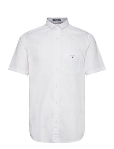 GANT Reg Poplin O.shield Ss Shirt Vit