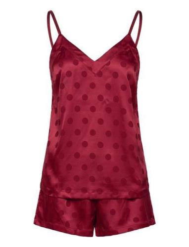 Tommy Hilfiger Gift Cami Short Set & Eyemask Röd