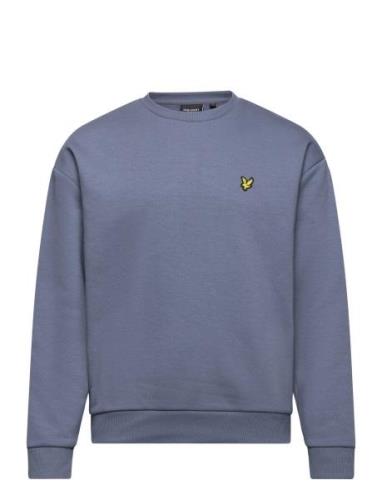 Lyle & Scott Over D Crew Neck Sweatshirt Blå